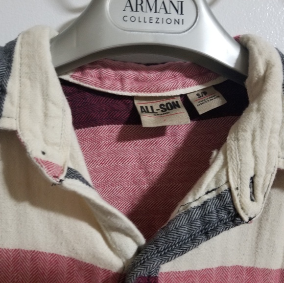 All-Son plaid flannel button down mens small - Picture 2 of 2